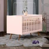 Berço Mini Cama Qencanto Retrô Qmovi Rosa