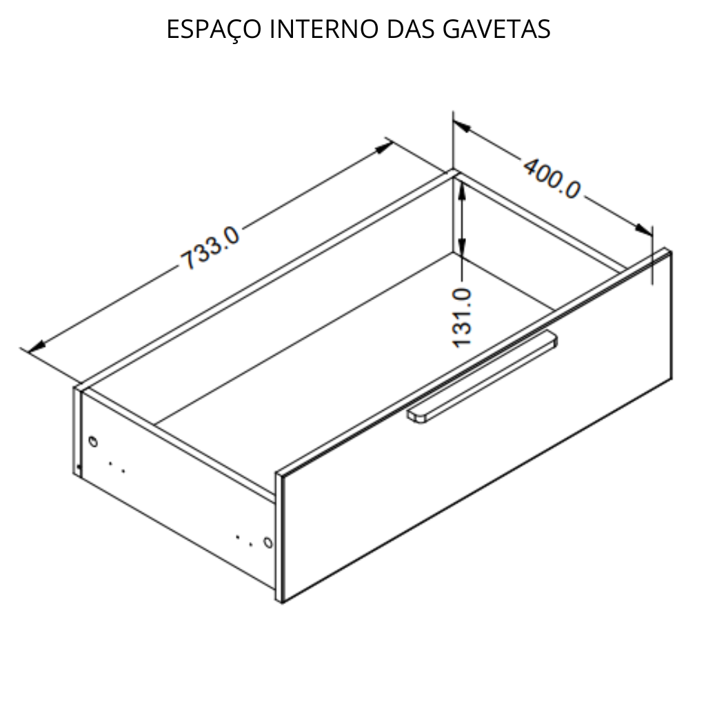 Cômoda Infantil Petit 3 gavetas Branco com Carvalho