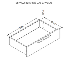 Cômoda para Quarto Infantil Quater Linha Retrô 3 gavetas Branco com Carvalho