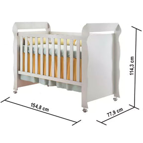 Berço Americano Mini Cama Mirelle Branco Carolina Baby